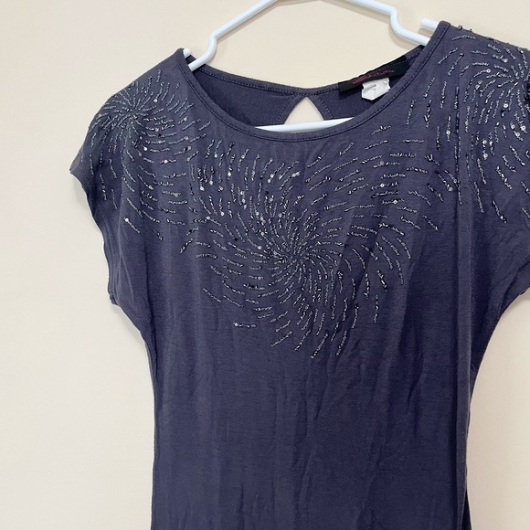 y2k Seductions beaded sequin abstract crew t-shirt - Picture 1 of 5